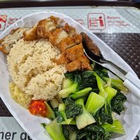Lemon sauce vegetarian chicken rice at 121 Vegetarian in Central Singapore