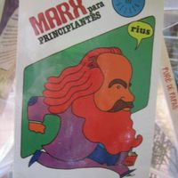 The store also has a small book section, with titles including this groovy edition of Marx for Beginners. at El Milenio in Tepoztlan