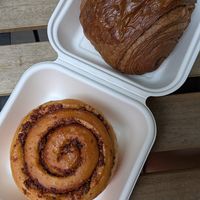 Cinnamon bun and chocolate crossiant at Wheat Allergy Baking Studio in Taichung