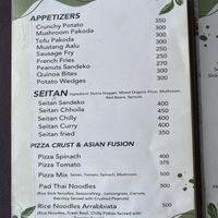 Menu  at Himalayan Spa in Kathmandu