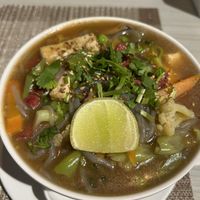 I don’t remember what this was called but it was some kind of tofu noodle something!  at Himalayan Vegan Restaurant in Kathmandu