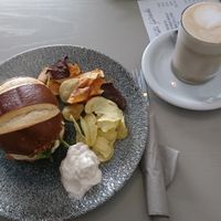 Burger with Red Beet patty at NOSCH.La Tortita in Leipzig