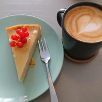 Lemon cheese cake at NOSCH.La Tortita in Leipzig
