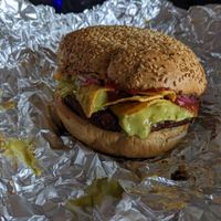 Nachos burger at Express Pizza in Copenhagen