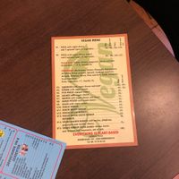 Vegan menu (in English) at Express Pizza in Copenhagen