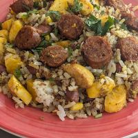 🍚 Traditional Paisa Rice (19000 COP) at Shottas Medellin Vegan Food in Medellin