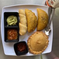 Assorted empanadas and pastries   at Shottas Medellin Vegan Food in Medellin