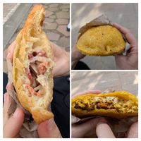 Vegan versions of traditional Colombian street food at Shottas Medellin Vegan Food in Medellin