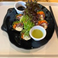 Veggie sushi rolls  at Nourish Table in Central Singapore