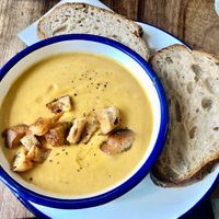 Curried parsnip soup at Park Life in Bangor