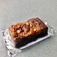 Maple and pecan brownie at Coffee Yard in Holywood