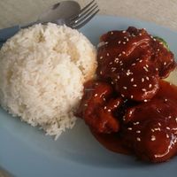 spare rib rice  at Yuan Xiang Vegetarian in Northeast Singapore