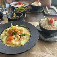 Thai vegetable green curryy  at Trinity in Dubrovnik