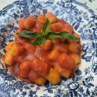 Gnocchi with tomate sauce at Mammamia Trattoria in Bastia
