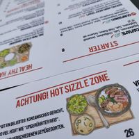 Menu at Modern Korean in Vienna