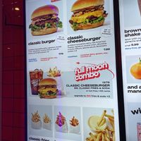 Menu  at Moonburger in Brooklyn