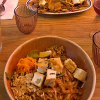 Tofu phad thai and tofu phad see ew at Chawp Shop in Rennes
