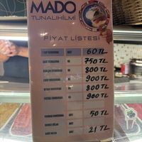 Menu  at Mado - Ankara in Ankara