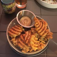 Vegan waffle friess  at Ni Hao Bar in Sydney