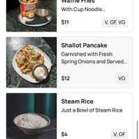 Menu  at Ni Hao Bar in Sydney