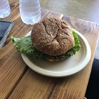 Castro Burger  at Organix Vegan Deli in Los Angeles