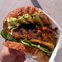Castro Veggie Burger (Avocado, GF bread) at Organix Vegan Deli in Los Angeles