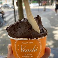 Vegan dark chocolate sorbet at Venchi in Paris