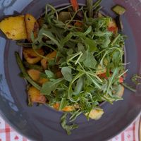 Gemüsegröstl vegan at Restaurant Dorfstüberl Lähn in Laehn