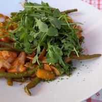 Pasta mediterran vegan at Restaurant Dorfstüberl Lähn in Laehn