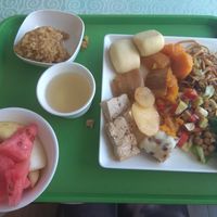 Lunch plate at Yù Sù Gé in Chengdu