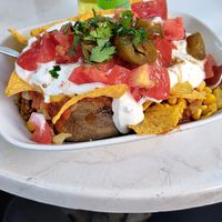 Backed potato at Erdapfel in Luebeck