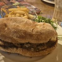 Plant based meatball ciabatta at Fieldhead Hotel in Leicester