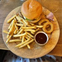 The vegan beyond meat burger  at Fieldhead Hotel in Leicester