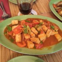 Nr 14 Tofu with a tomato garlic sauce and ginger at Hoa Hong in Hoexter