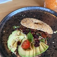 They can make the avocado bagel vegan, which was nice!   at Kaatje's Bakery Café - Alkmaar in Alkmaar