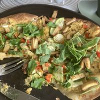 Vegan Flammkuchen  at Kucheninsel in Oberwoelbling