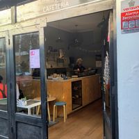 Entrance at Saoco Vegan Bakery in Santiago