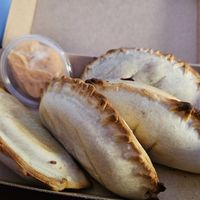 Empanadas with sweet potato & kimchi at Hala Empanada in Dusseldorf