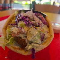 Vegan falafel pita at Extreme Hummus in Citrus Heights