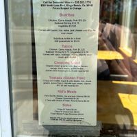 Menu  at The Burrito Window  in Kings Beach