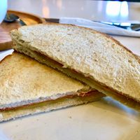 Ham and cheese toastie  at Clements Hope Café in Belfast