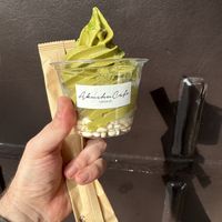 Soft-serve matcha.  at Akushu Cafe ORGANIC - 握手カフェオーガニック in Hiroshima