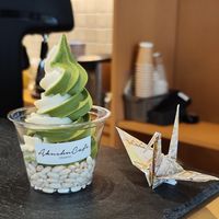Matcha & vanilla flavour at Akushu Cafe ORGANIC - 握手カフェオーガニック in Hiroshima