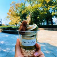 Vanilla and matcha ice creamm  at Akushu Cafe ORGANIC - 握手カフェオーガニック in Hiroshima