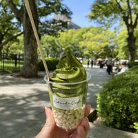 Matcha ice cream   at Akushu Cafe ORGANIC - 握手カフェオーガニック in Hiroshima