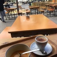 A pumpkin soup at Sopa - Boronat in Barcelona