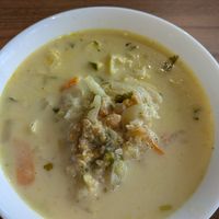 Coconut milk soup at Sopa - Boronat in Barcelona