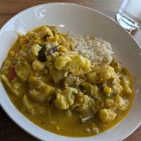 Vegetable curry at Sopa - Boronat in Barcelona