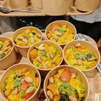 Vegetable curry
Whole-grain rice, zucchinis, carrots, peppers, peas, chickpeas, coriander, peanuts, coconut milk. at SOA Champs-de-Mars in Paris