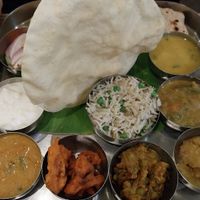 North Indian Thali at Sangeetha Vegetarian Restaurant in Paris